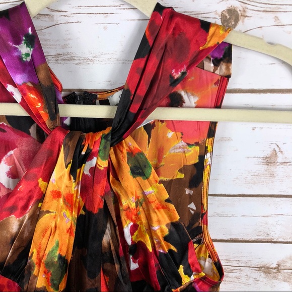 Cache bright floral silk blend sleeveless top - Picture 4 of 8